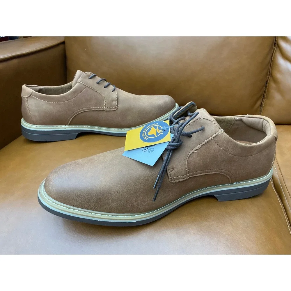 Deer Stags Belmont Oxford Mens 14W Coffee Brown New Comfort Dress Shoes